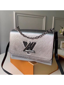 Louis Vuitton Twist MM Epi Leather Bag M55404 Silver 2019