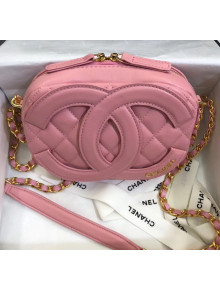 Chanel Lambskin Camera Case Clutch Bag With Big CC Logo AS1757 Pink 2020
