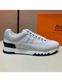 Hermes Men's Parfums Calfskin Sneaker White 2019