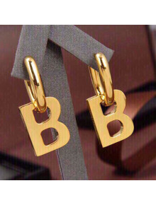 Balenciaga B Earrings Gold 2021 100843