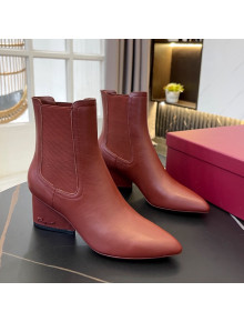 Salvatore Ferragamo Viva Calfskin Chelsea Boots 5.5cm Maple Brown 2021