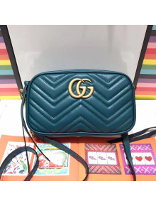 Gucci GG Marmont Matelassé Small Camera Shoulder Bag 447632 Green 2017