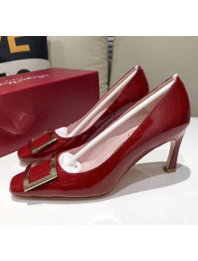 Roger Vivier Belle Vivier Trompette Pumps in Patent Leather With 7cm Heel Red 2020