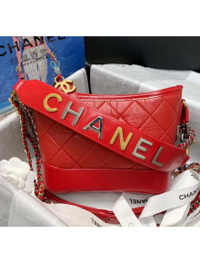 Chanel Calfskin CHANEL'S GABRIELLE Small Hobo Bag AS0865 Red 2020