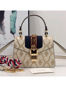 Gucci Sylvie Flower GG Leather Mini Bag 470270 White 2020