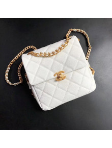 Chanel Grained Calfskin Backpack AS3108 White 2022