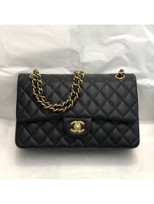 Chanel Quilted Big Grained Calfskin Medium Classic Flap Bag A01112 Black/Gold 024 2021 