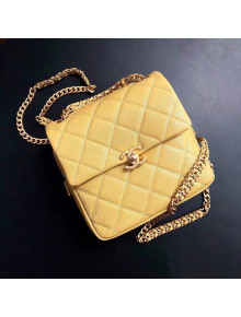 Chanel Grained Calfskin Backpack AS3108 Yellow 2022