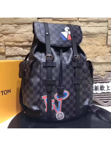Louis Vuitton Damier Graphite Stickers Christopher Backpack PM 2017 League Collection
