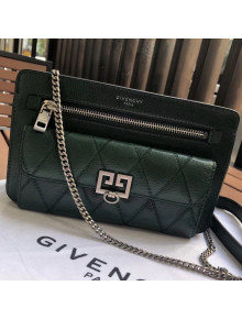 Givenchy Pocket Bag in Diamond Quilted Leather Green 2018