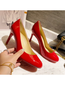 Christian Louboutin Patent Leather Round-toe Pumps 8cm Red 2021