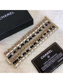 Chanel Chain Leather Wide Bracelet AB2383 2019