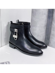 Givenchy Padlock Calfskin Short Boots Black 2021