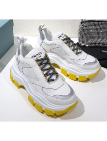 Prada Block Sneakers White/Silver/Yellow 2020