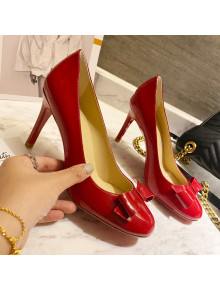 Christian Louboutin Patent Leather Pumps 8cm with Bow Red 2021