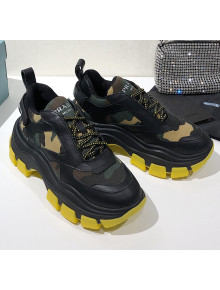 Prada Block Sneakers Black/Camouflage/Yellow 2020