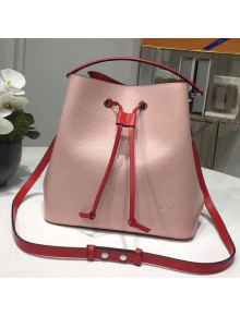 Louis Vuitton Epi Leather Lockme Bucket Bag Pink/Red 2017