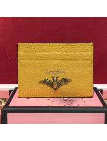 Gucci Garden Leather Card Case 319798 Yellow 2018