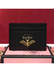 Gucci Garden Leather Card Case 319798 Black 2018