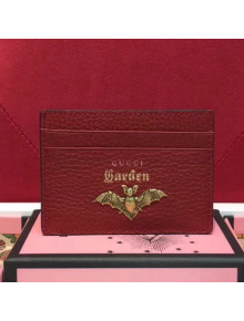 Gucci Garden Leather Card Case 319798 Red 2018