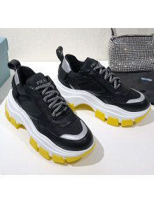 Prada Block Sneakers Black/Silver/Yellow 2020