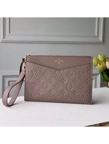 Louis Vuitton Pochette Mélanie MM Pouch in Beige Monogram Leather M68707 2020