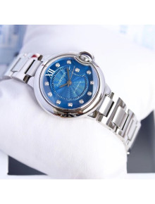 Cartier Classic Mechanical Watch Blue 33MM 06 2019 