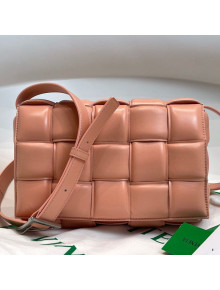 Bottega Veneta Padded Cassette Medium Crossbody Messenger Bag Coral Pink 2021 12