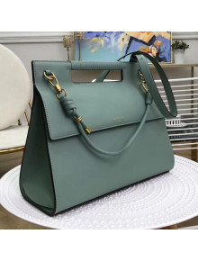 Givenchy Large Whip Top Handle Bag in Smooth Leather Green 2019