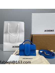 Jacquemus Le Bambino Suede Mini Bag Blue 2021