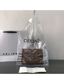 Celine Hyaline PVC Large Shopping Bag With a Leather Pouch Brown2018