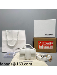 Jacquemus Le Bambino Leather Mini Bag White 2021