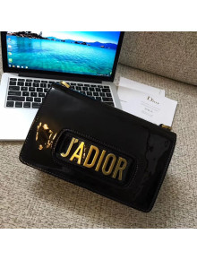 Dior J'adior Flap Bag with Chain in Metallic Mirror Calfskin Black 2018