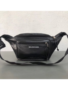 Balenciaga Black Aged Clafskin Explorer Belt Bag 2018