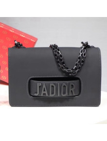 Dior "J'ADIOR" Flap Bag In Black Calfskin with Black Metal 2018