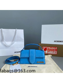 Jacquemus Le Bambino Suede Small Crossbody Bag Blue 2021