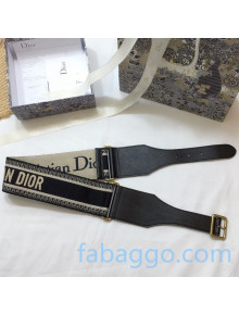 Dior Embroidered Canvas Belt 60mm with Framed Buckle 04 2020