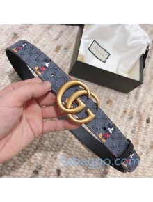 Gucci x Mickey Mouse GG Belt 30mm with GG Buckle Grey 2020