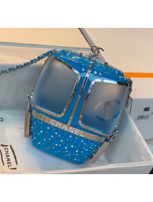 Chanel Telpher Evening Clutch Bag Blue 2020
