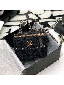 Chanel Crochet Small Vanity Clutch with Chain Black 2022 AP2470 Black 2022