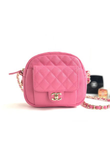 Chanel Small Camera Case Bag in Grained Calfskin AS0005 Pink 2019