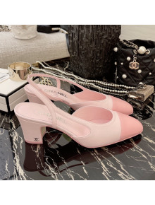 Chanel Calfskin Slingbacks Pumps 6.5cm G31318 Light Pink 2021 
