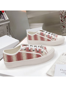 Dior Walk'n'Dior Sneakers in Pink D-Stripes Embroidered Cotton 2021