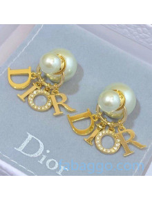 Dior Tribales Pearl Short Earrings Gold 2020