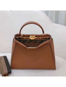 Fendi Peekaboo Iconic Medium Leather Bag Brown 2020