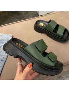 Givenchy Spectre Leather Mules Sandals Green 01 2021