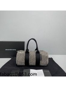 Alexander Wang Crystal Mini Boston Top Handle Bag Black 2021 3052