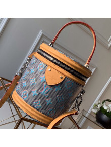 Louis Vuitton Cannes Monogram Pop Bucket Top Handle Bag M55457 Blue 2019