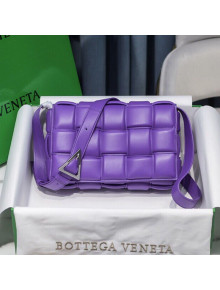 Bottega Veneta Padded Cassette Medium Crossbody Messenger Bag Lavender Purple 2020