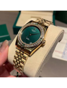 Rolex Datejust Women's Watch Green/Gold 2021